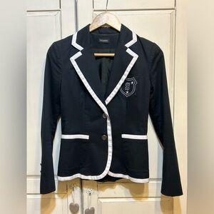 Preppy Italian Black and White Signature Blazer XS